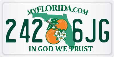 FL license plate 2426JG