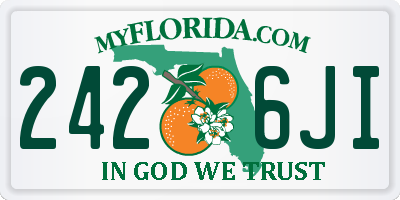 FL license plate 2426JI
