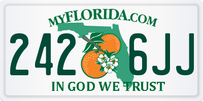 FL license plate 2426JJ