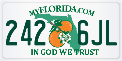 FL license plate 2426JL