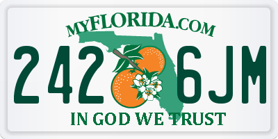 FL license plate 2426JM
