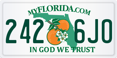 FL license plate 2426JO