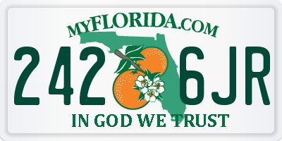 FL license plate 2426JR
