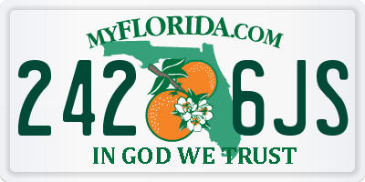 FL license plate 2426JS
