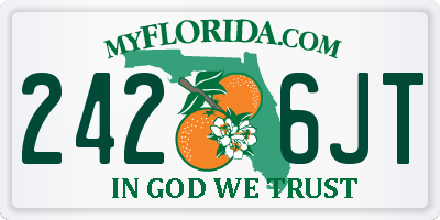 FL license plate 2426JT