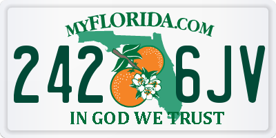 FL license plate 2426JV