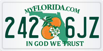 FL license plate 2426JZ