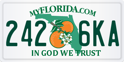 FL license plate 2426KA
