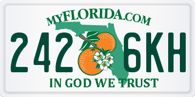 FL license plate 2426KH