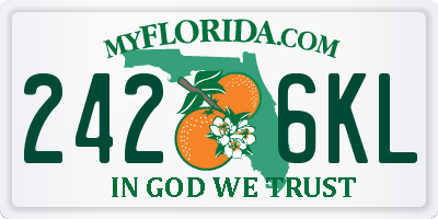 FL license plate 2426KL