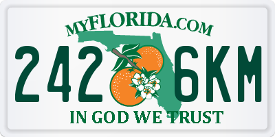 FL license plate 2426KM