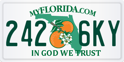 FL license plate 2426KY