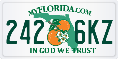 FL license plate 2426KZ