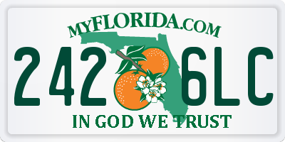 FL license plate 2426LC