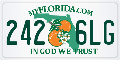 FL license plate 2426LG