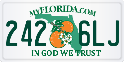 FL license plate 2426LJ