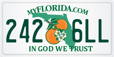 FL license plate 2426LL
