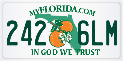 FL license plate 2426LM