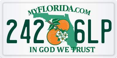 FL license plate 2426LP