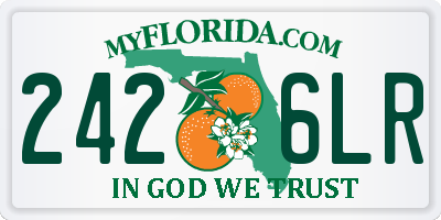 FL license plate 2426LR
