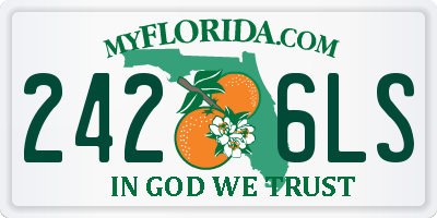 FL license plate 2426LS