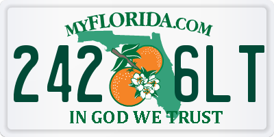 FL license plate 2426LT