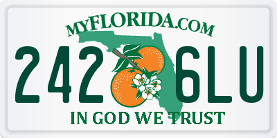 FL license plate 2426LU