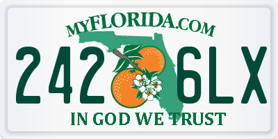 FL license plate 2426LX