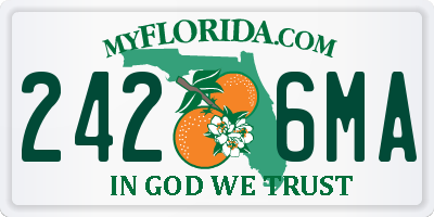 FL license plate 2426MA