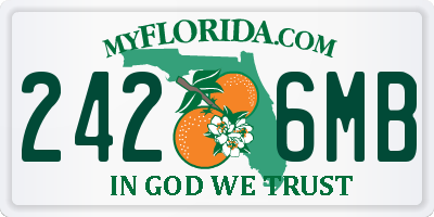 FL license plate 2426MB