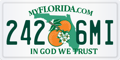 FL license plate 2426MI