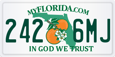 FL license plate 2426MJ