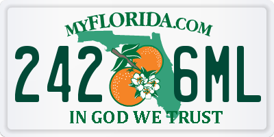 FL license plate 2426ML