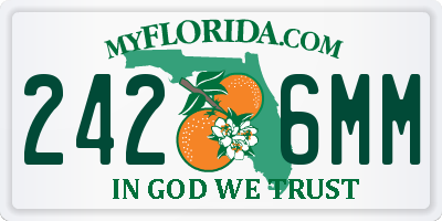 FL license plate 2426MM
