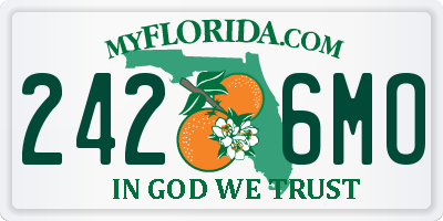 FL license plate 2426MO
