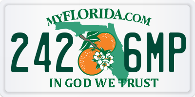 FL license plate 2426MP
