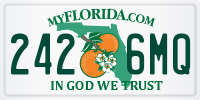 FL license plate 2426MQ