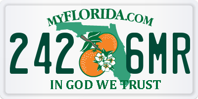 FL license plate 2426MR