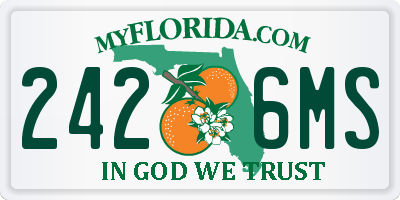 FL license plate 2426MS