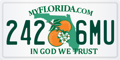 FL license plate 2426MU