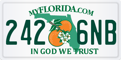 FL license plate 2426NB