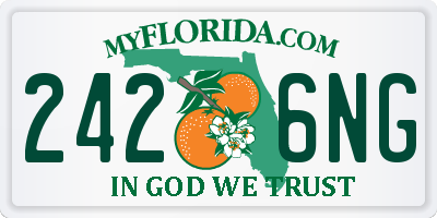 FL license plate 2426NG