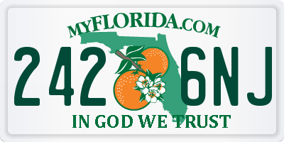 FL license plate 2426NJ