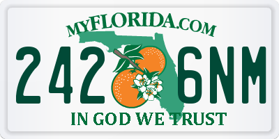 FL license plate 2426NM