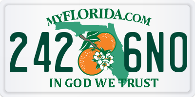FL license plate 2426NO