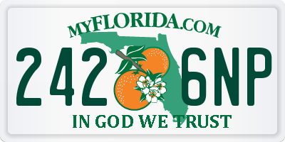 FL license plate 2426NP