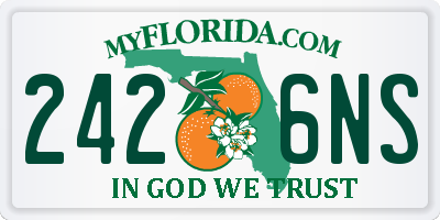 FL license plate 2426NS