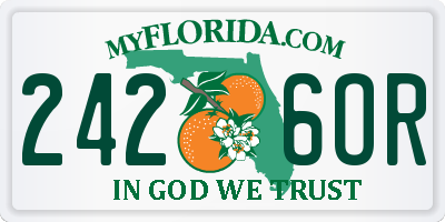 FL license plate 2426OR