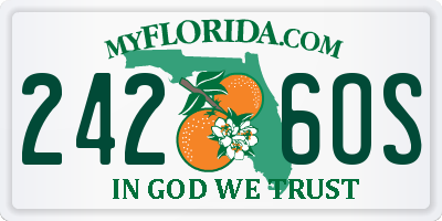 FL license plate 2426OS