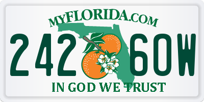 FL license plate 2426OW